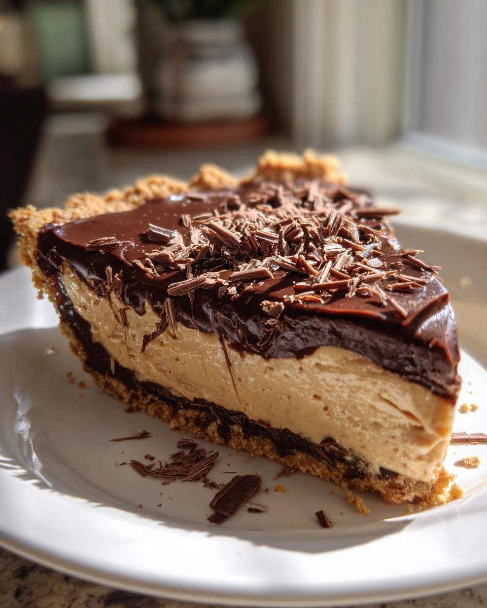 Decadent Chocolate Peanut Butter Swirl Pie - detail 1