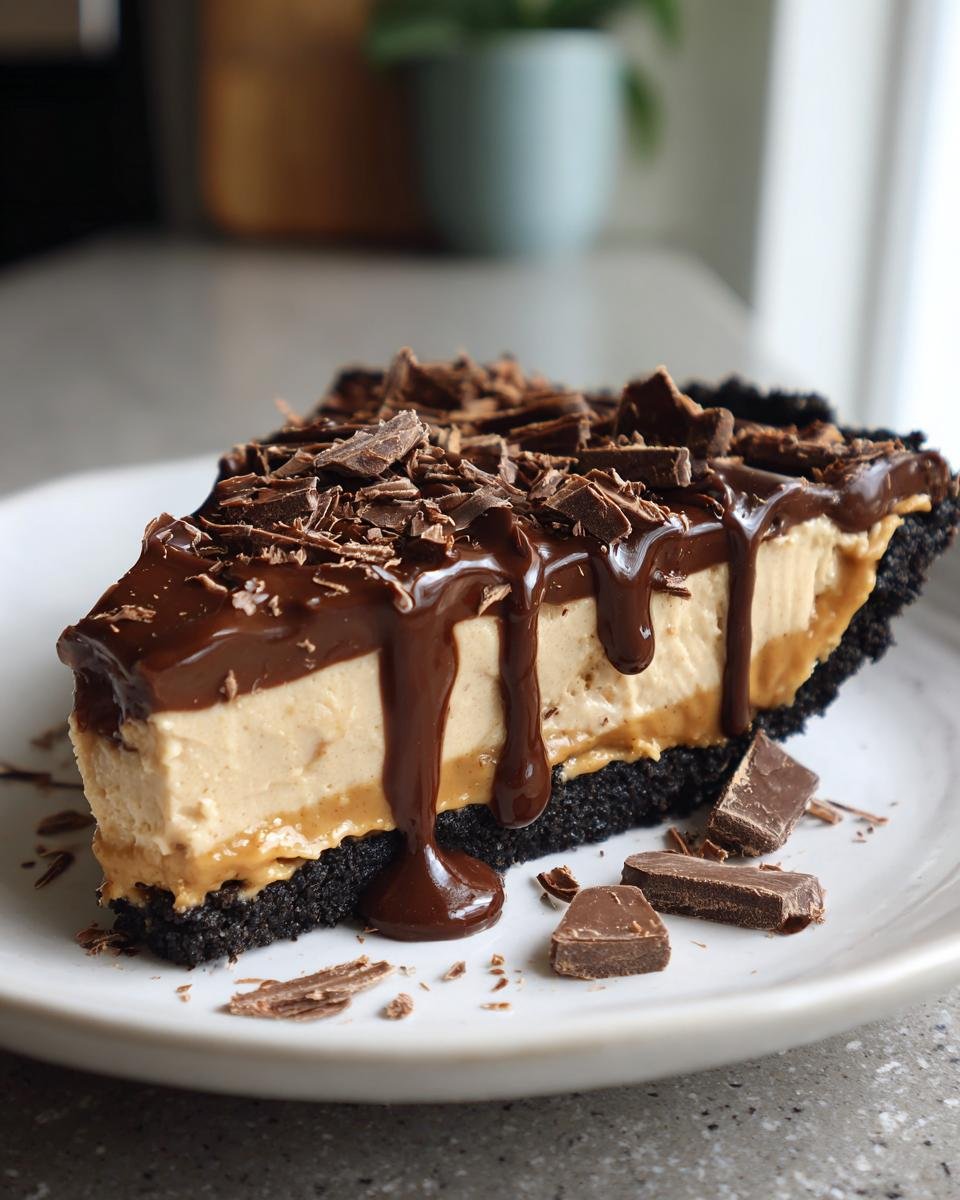 Decadent Chocolate Peanut Butter Swirl Pie - detail 2