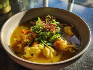 Delicious Curry Dumpling Soup