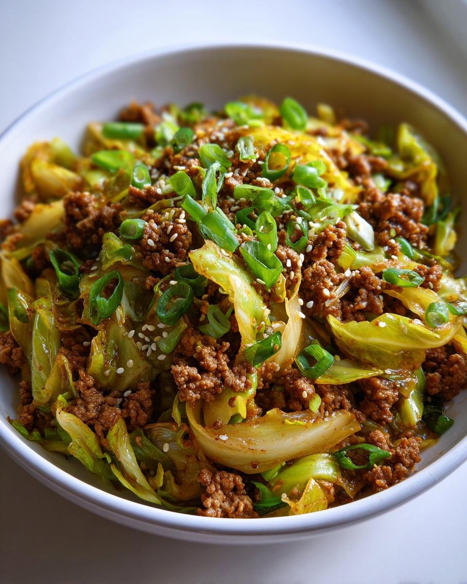 Easy Chinese Ground Beef and Cabbage Stir Fry Recipe - detail 2