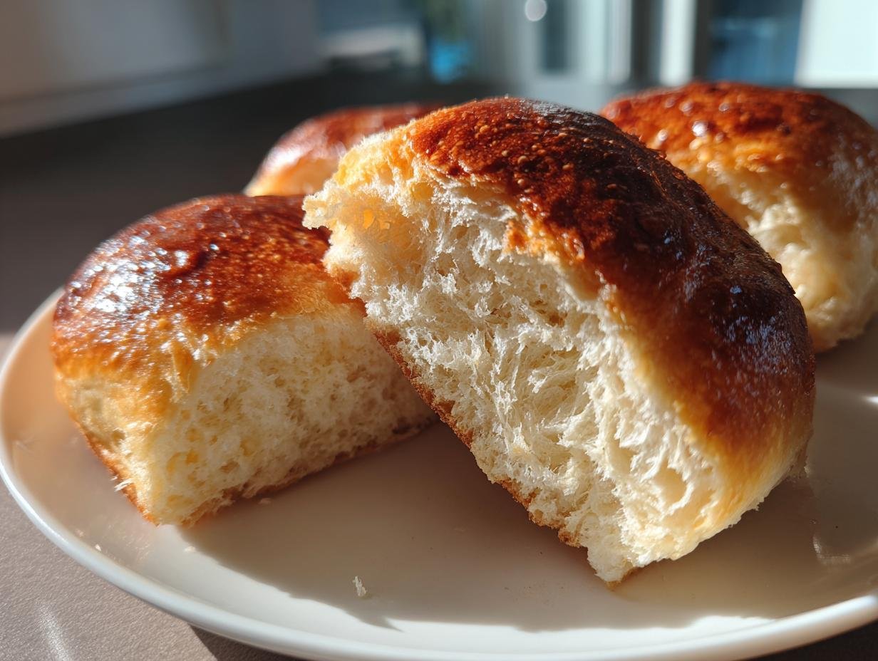 Easy Crusty Sourdough Rolls