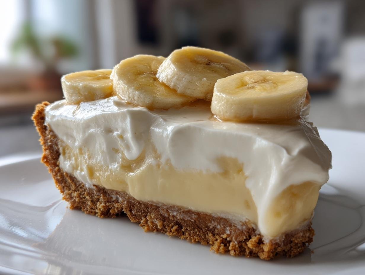 Easy No-bake Banana Cream Pie