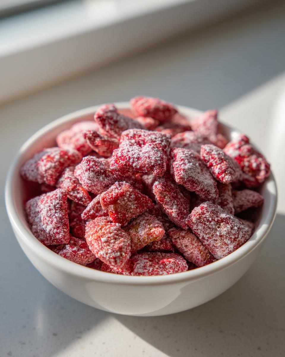 Easy Strawberry Shortcake Puppy Chow - detail 1