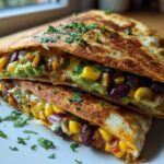 Easy Vegan Quesadillas with Black Beans and Avocado
