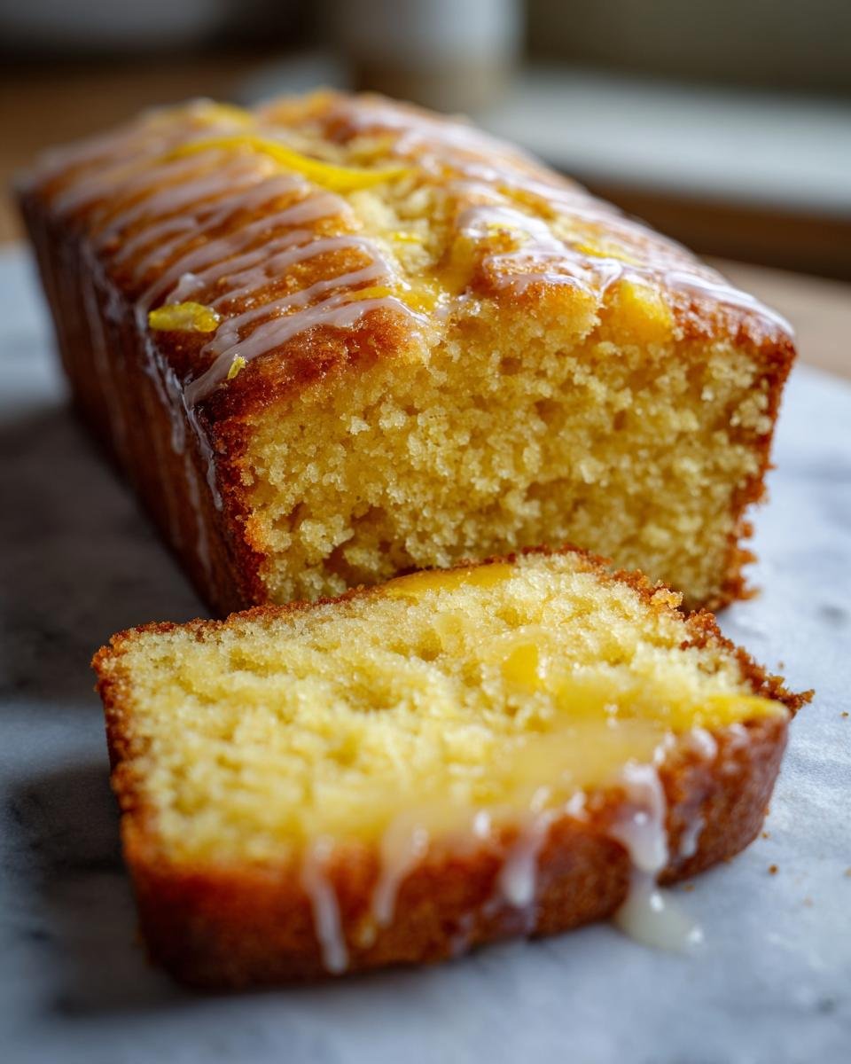 Glazed Sourdough Lemon Cake - detail 1