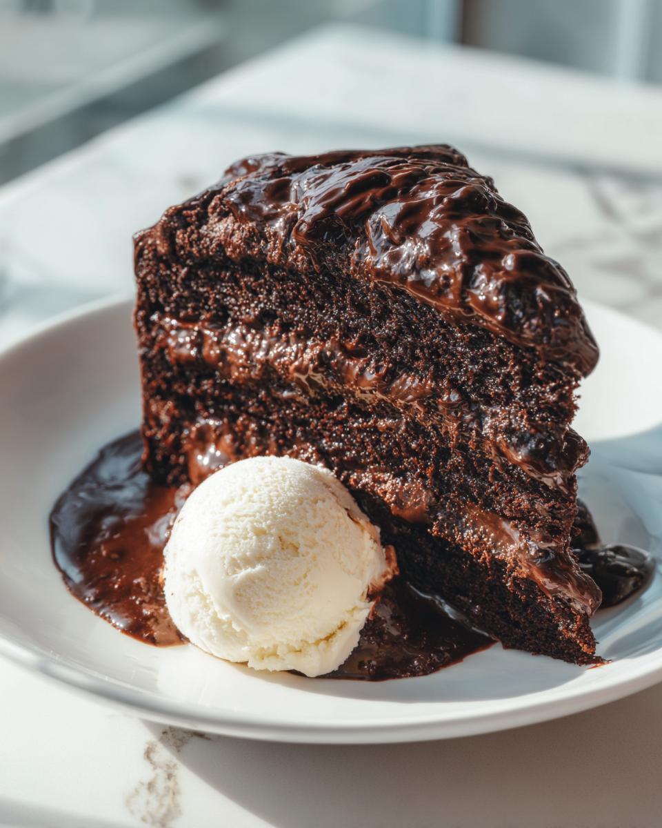 Hot Fudge Cake - detail 1