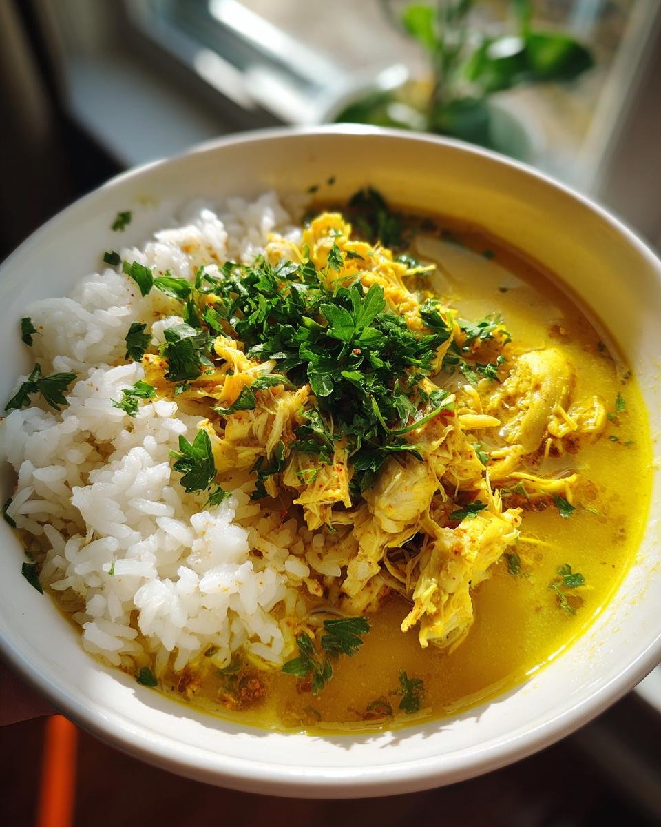 Lemon Ginger Turmeric Chicken and Rice Soup - detail 1