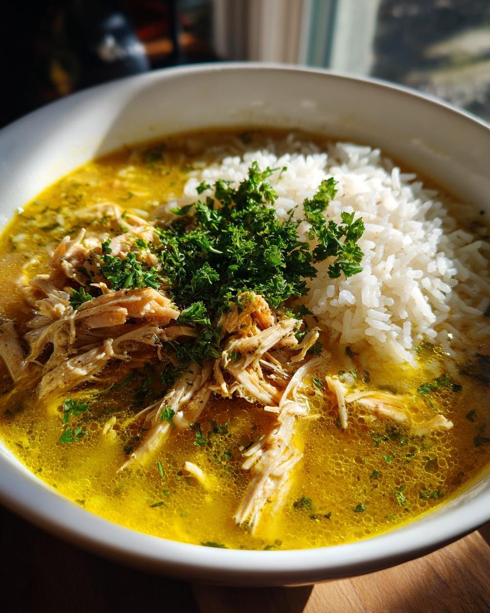 Lemon Ginger Turmeric Chicken and Rice Soup - detail 2