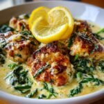 Lemon Spinach Parmesan Chicken (30 Minutes)