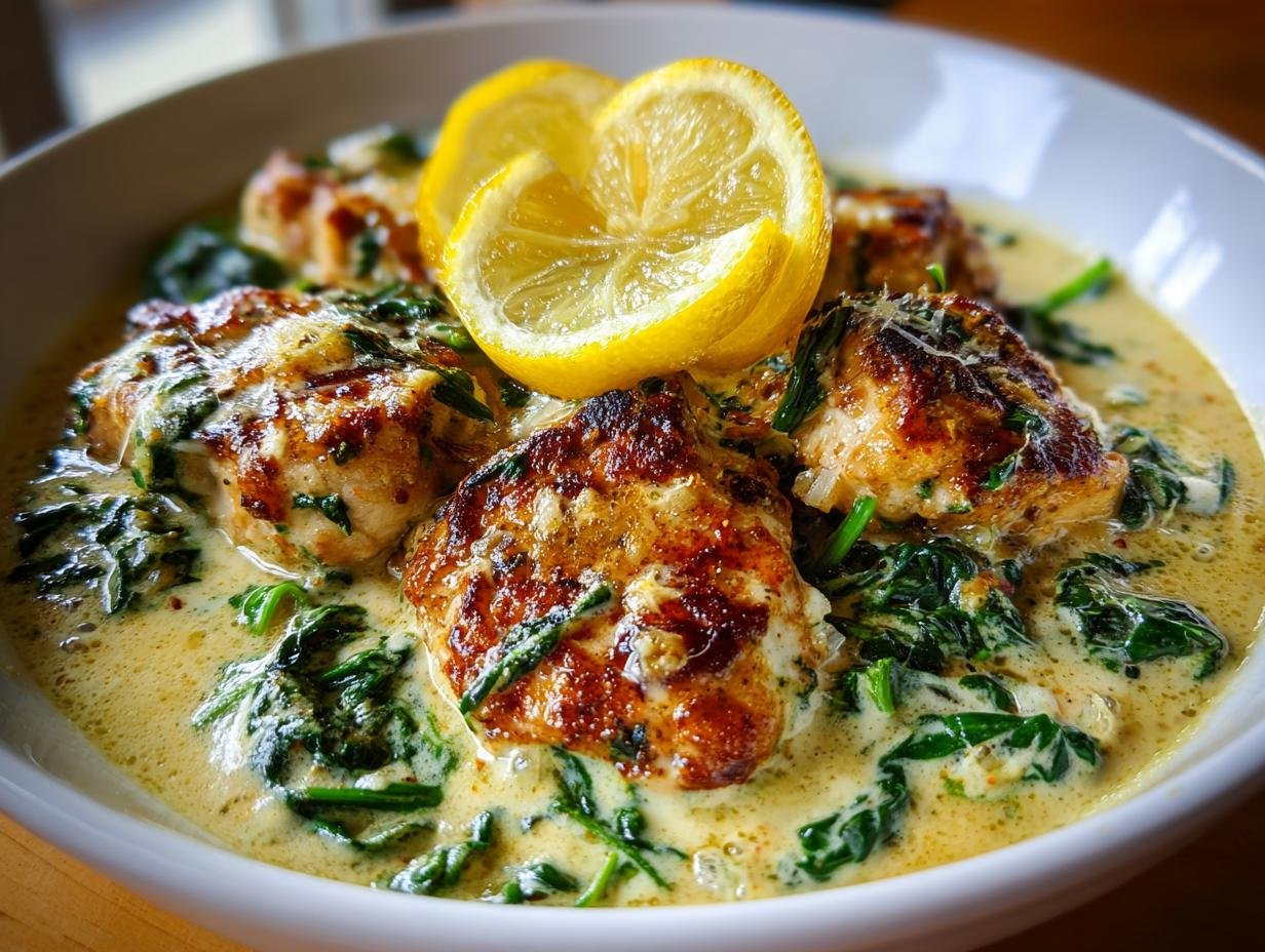 Lemon Spinach Parmesan Chicken (30 Minutes)