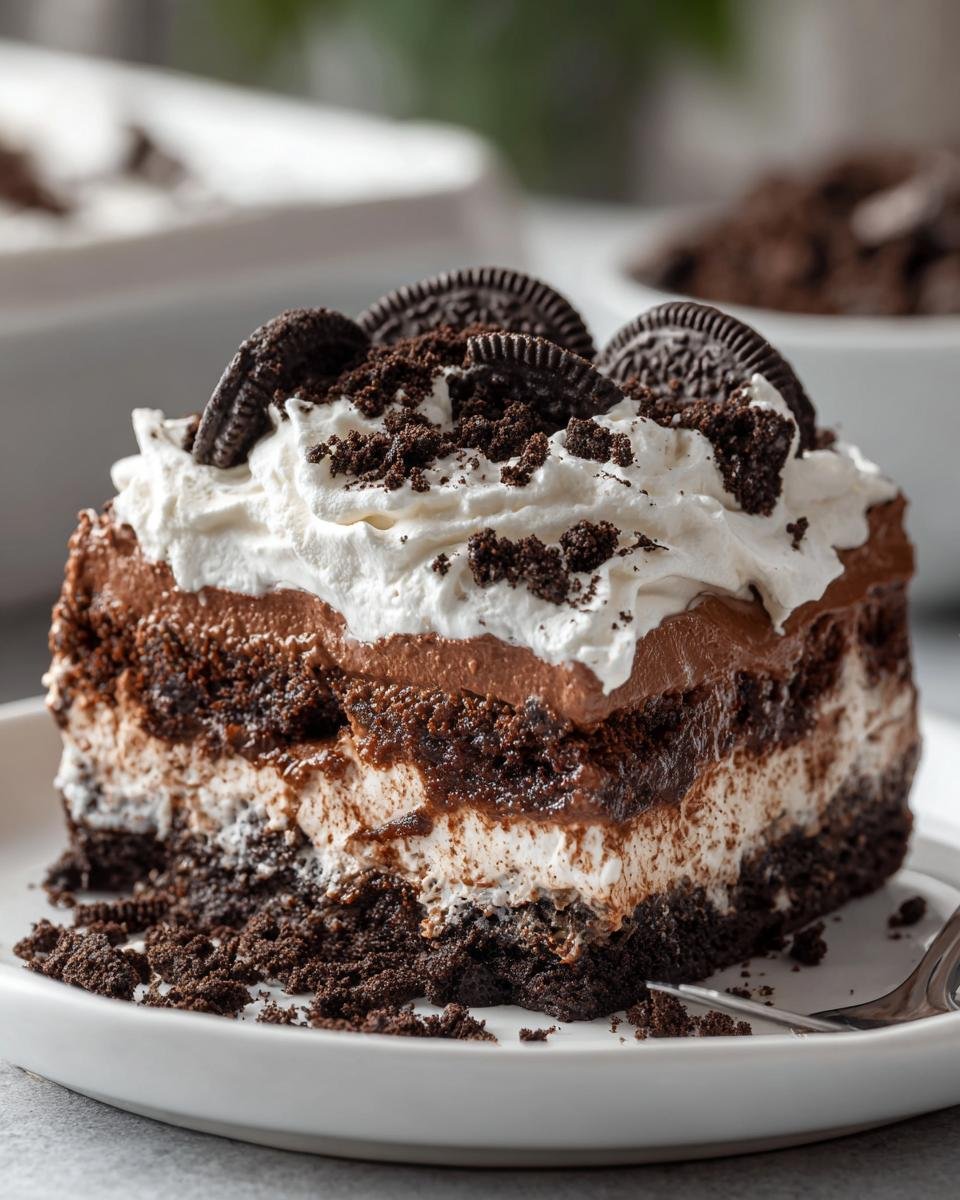 Oreo Cookie Poke Cake - detail 1
