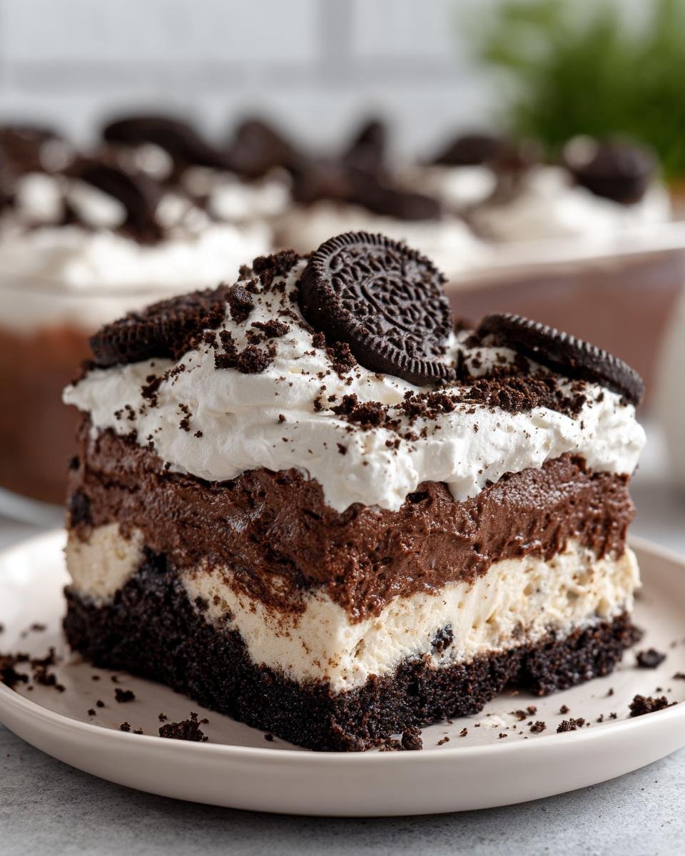Oreo Cookie Poke Cake - detail 1