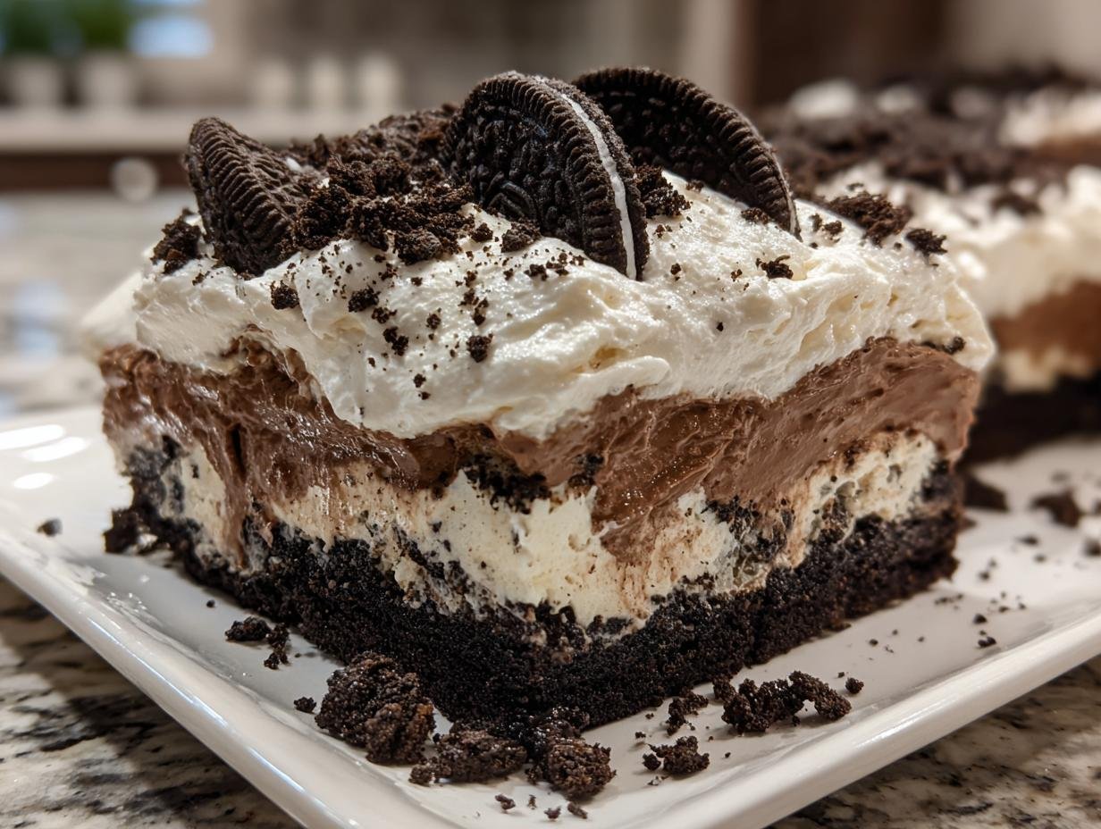 Oreo Cookie Poke Cake