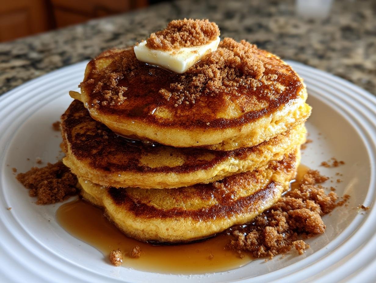Pumpkin Cinnamon Streusel Pancakes