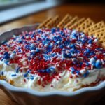 Red, White and Blue Funfetti Dip