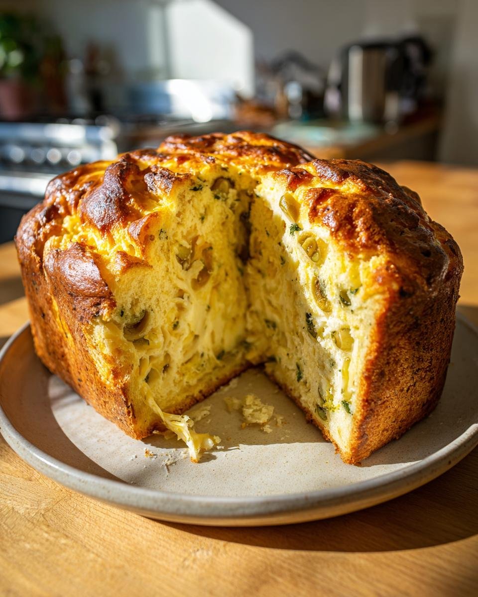 Savory Cheese & Olive Quick Bread - detail 2