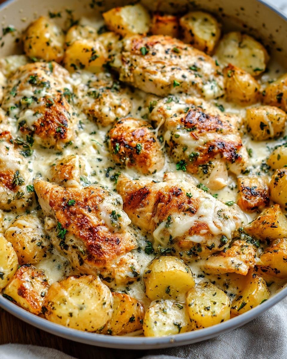 Slow Cooker Garlic Parmesan Chicken and Potatoes - detail 2