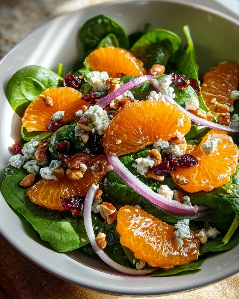 Spinach Mandarin Salad with Honey Balsamic Dressing - detail 2