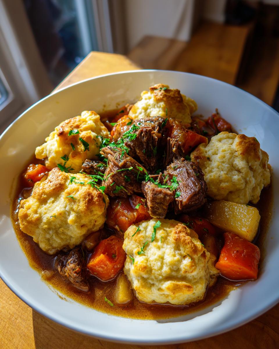 Tasty Beef Stew and Dumplings - detail 2
