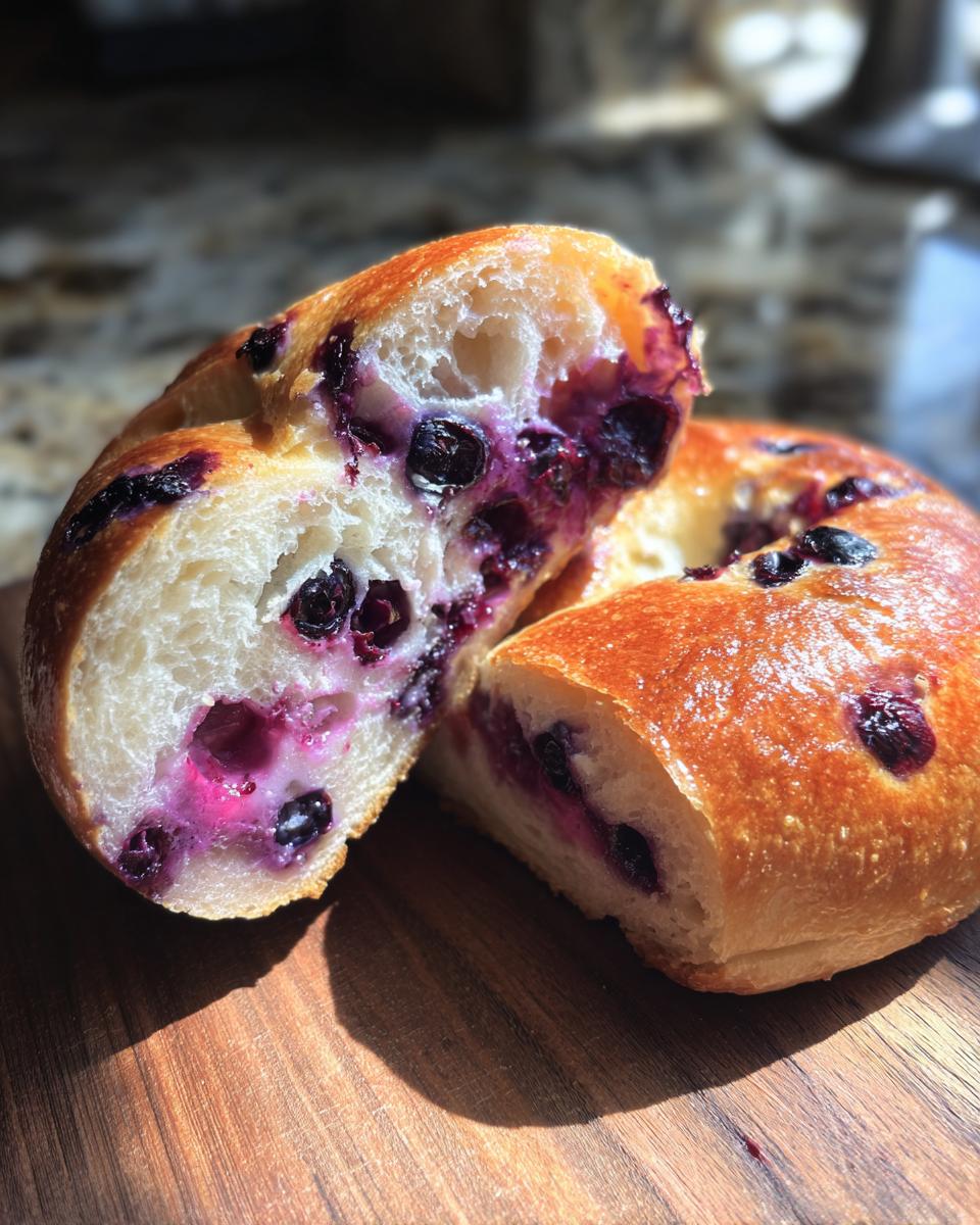 The Best Sourdough Blueberry Bagels - detail 1