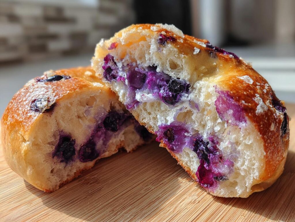 The Best Sourdough Blueberry Bagels