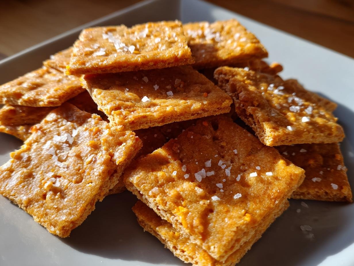 The Best Sourdough Cheddar Crackers