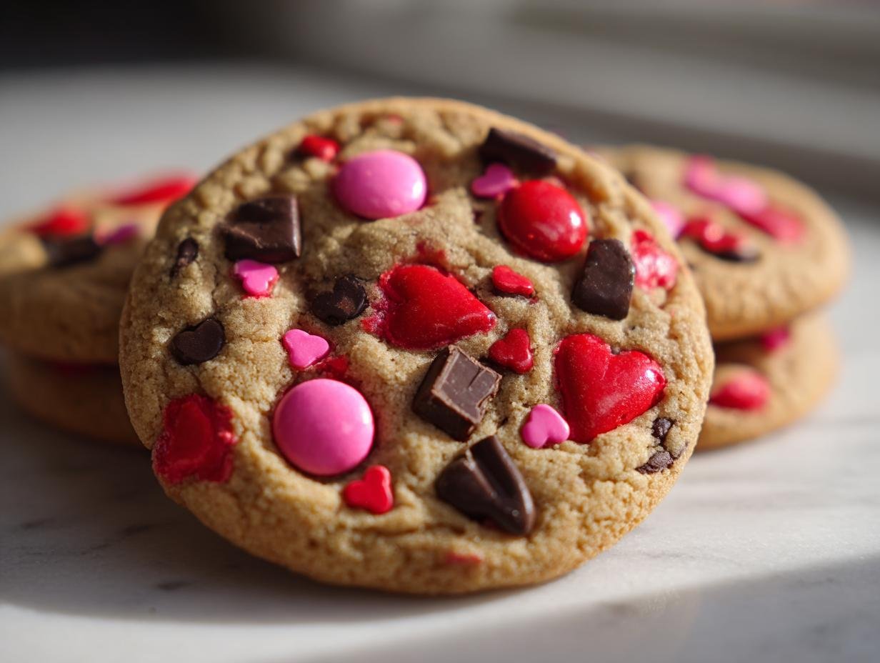 Valentine’s day Oreo M&m’s cookies