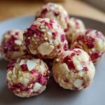 White Chocolate Raspberry Energy Balls