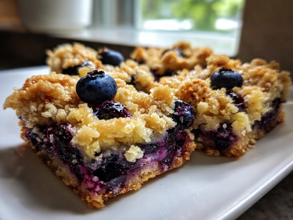 Blueberry Crumble Dessert Bars for Spring