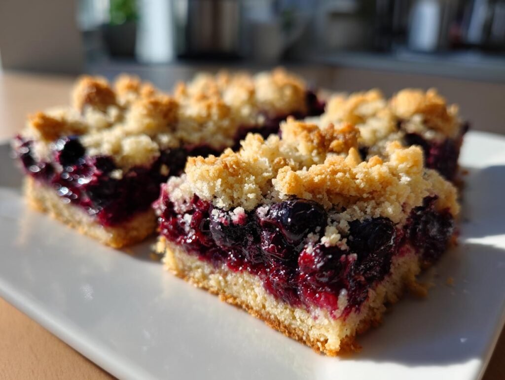 Blueberry Crumble Dessert Bars for Spring