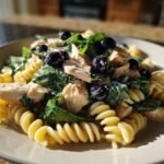 Cold Chicken Spinach Pasta Salad