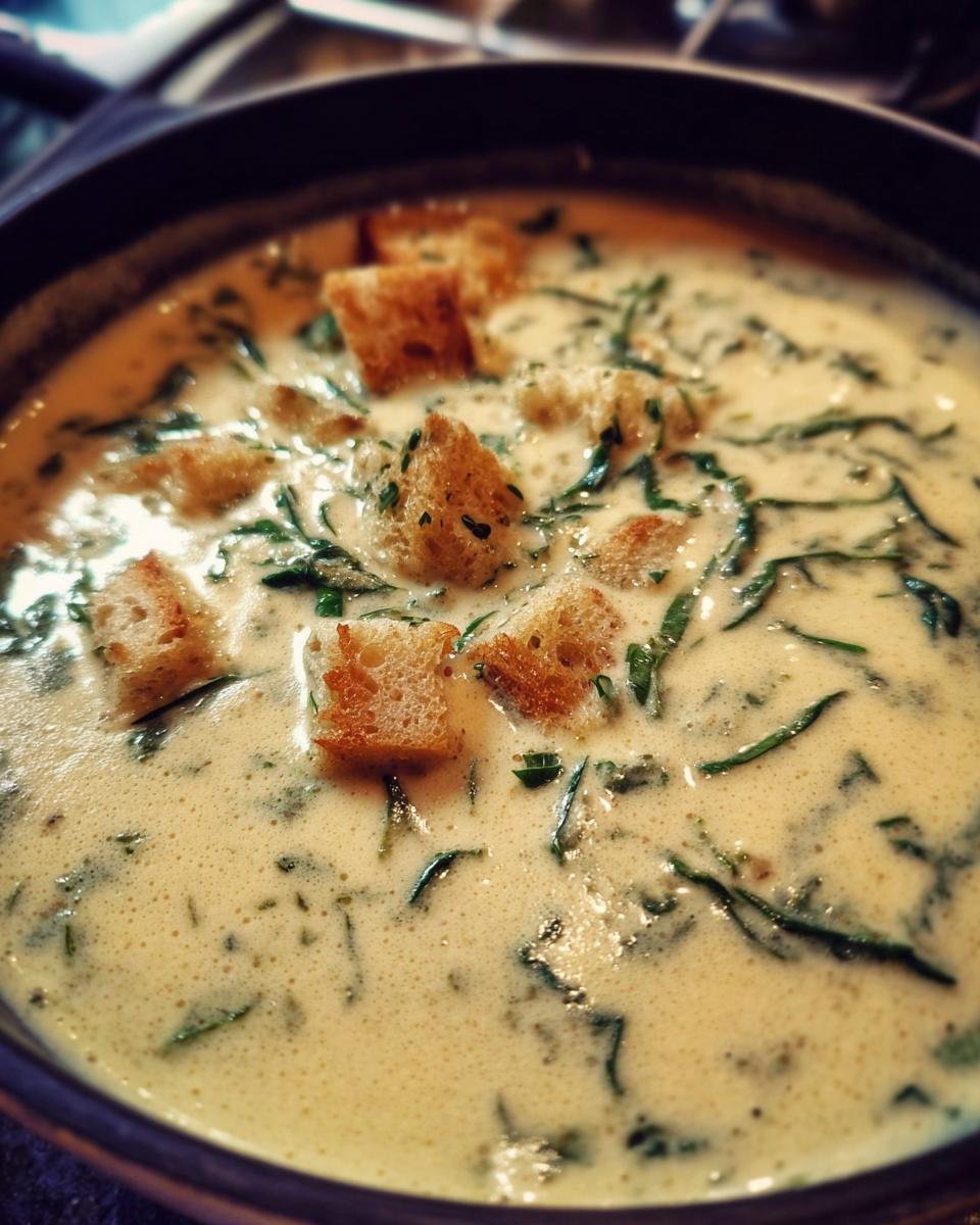Creamy Spinach Spring Comfort Soup - detail 2