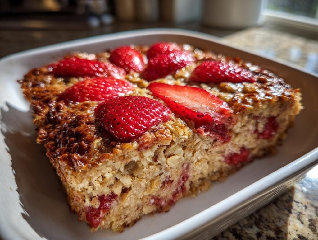 Easy Strawberry Baked Oats Perfect for Breakfast
