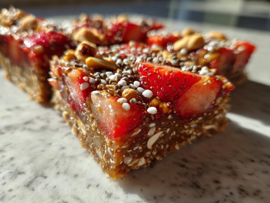 Easy Strawberry No Bake Bars Perfect for Breakfast