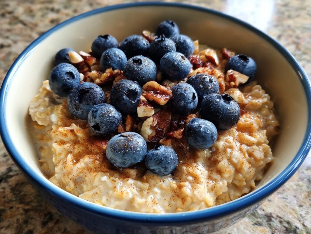 Healthy Blueberry Oat Morning Bowl