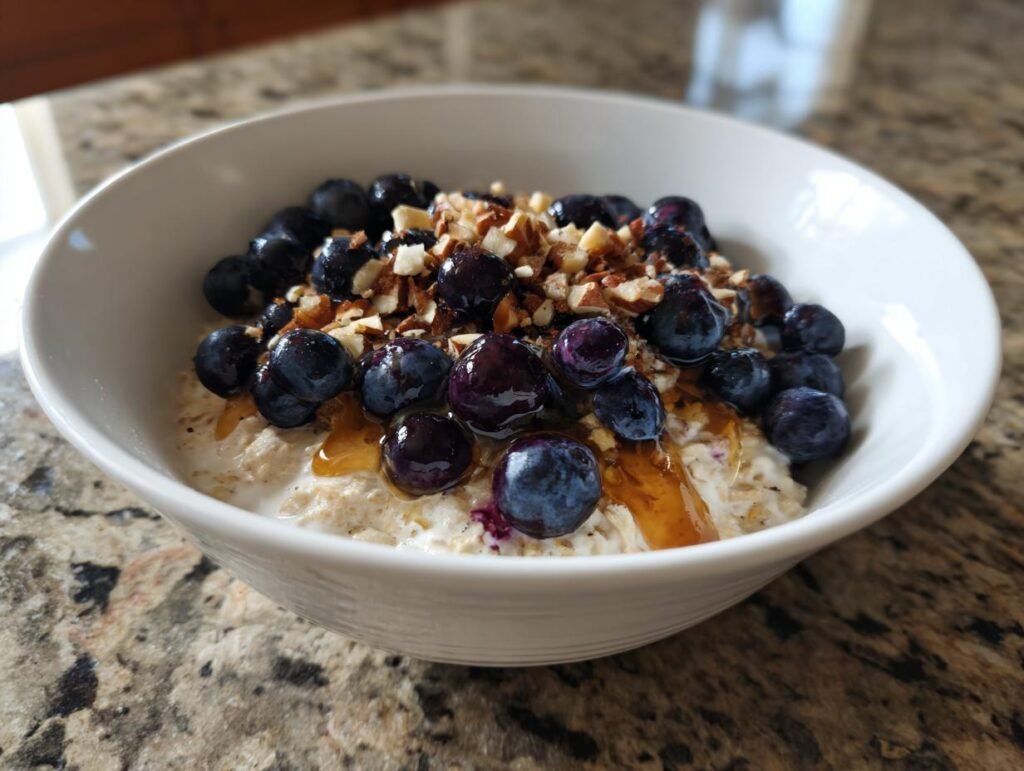 Healthy Blueberry Oat Morning Bowl