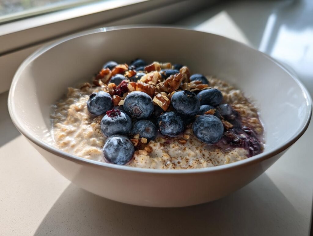 Healthy Blueberry Oat Morning Bowl