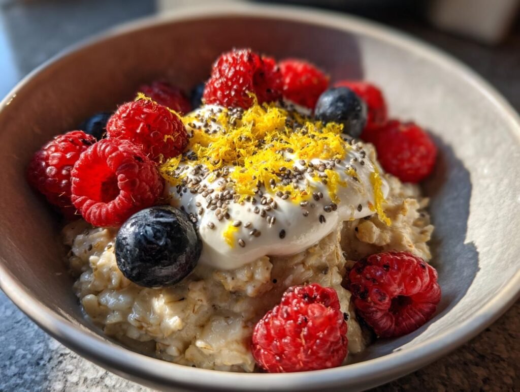 Healthy Lemon Oat Morning Bowl