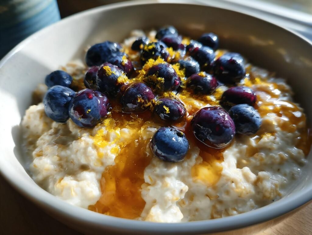 Healthy Lemon Oat Morning Bowl