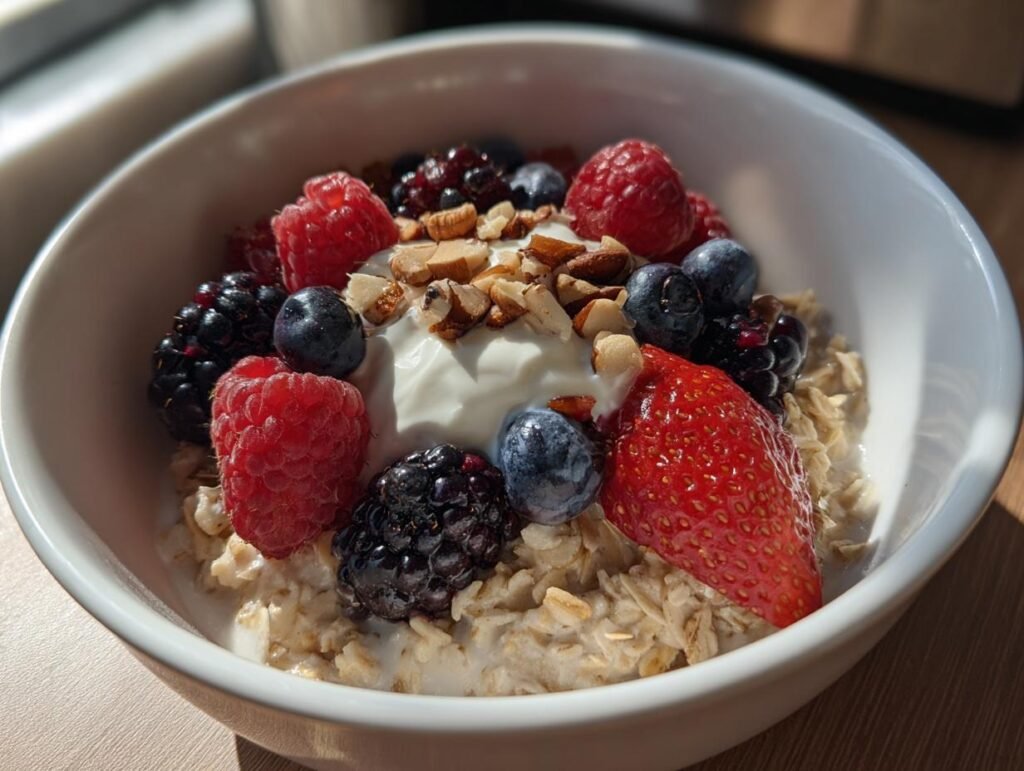Healthy Lemon Oat Morning Bowl