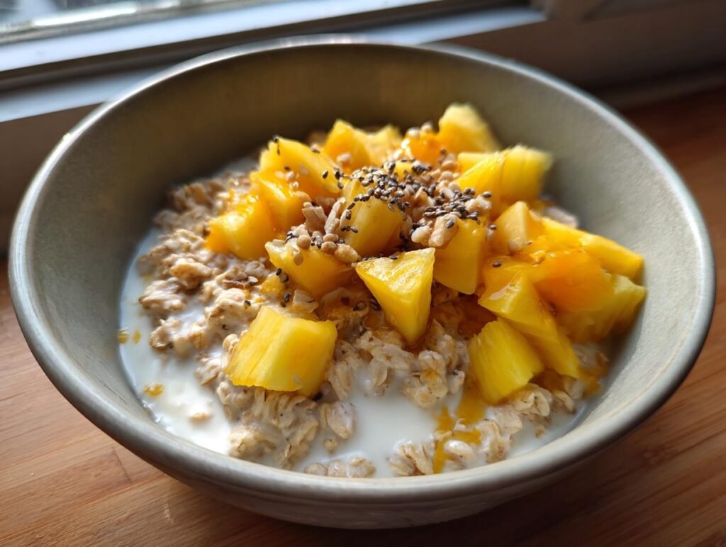 Healthy Pineapple Oat Morning Bowl