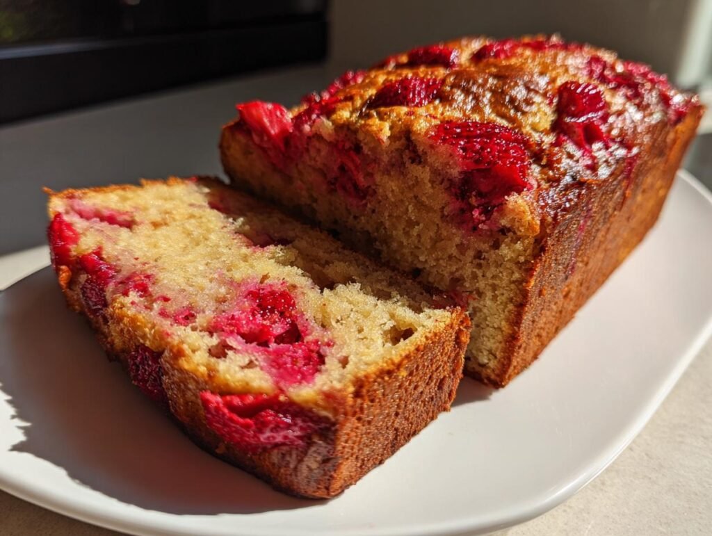 Healthy Strawberry Breakfast Bread Quick Morning Recipe