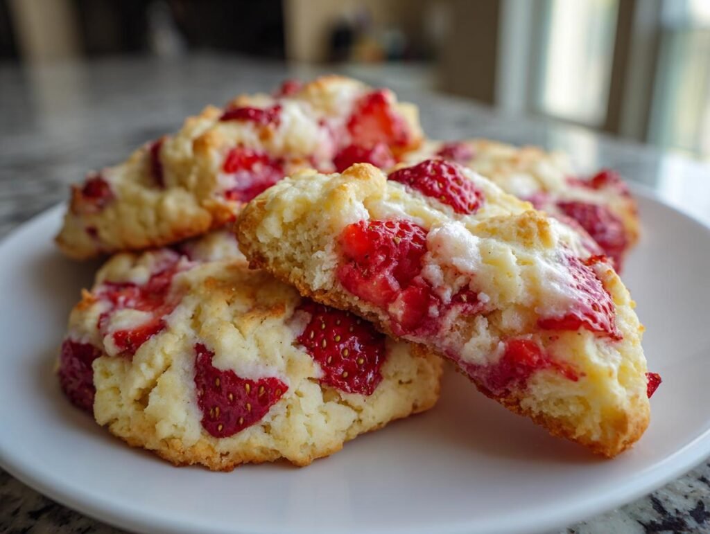 Healthy Strawberry Soft Cookies Quick Morning Recipe