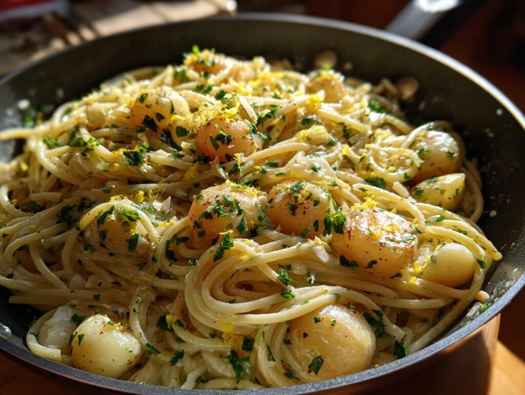Lemon Baby Potatoes Creamy Pasta Dinner