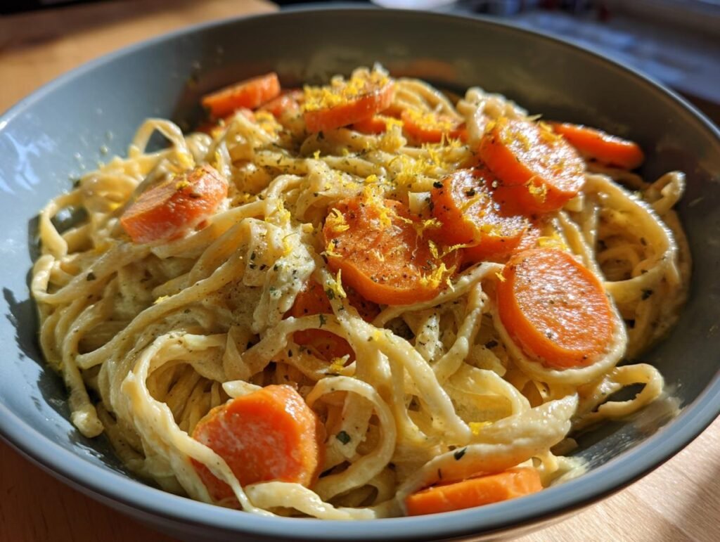 Lemon Carrot Creamy Pasta Dinner
