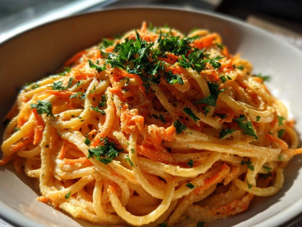 Lemon Carrot Creamy Pasta Dinner