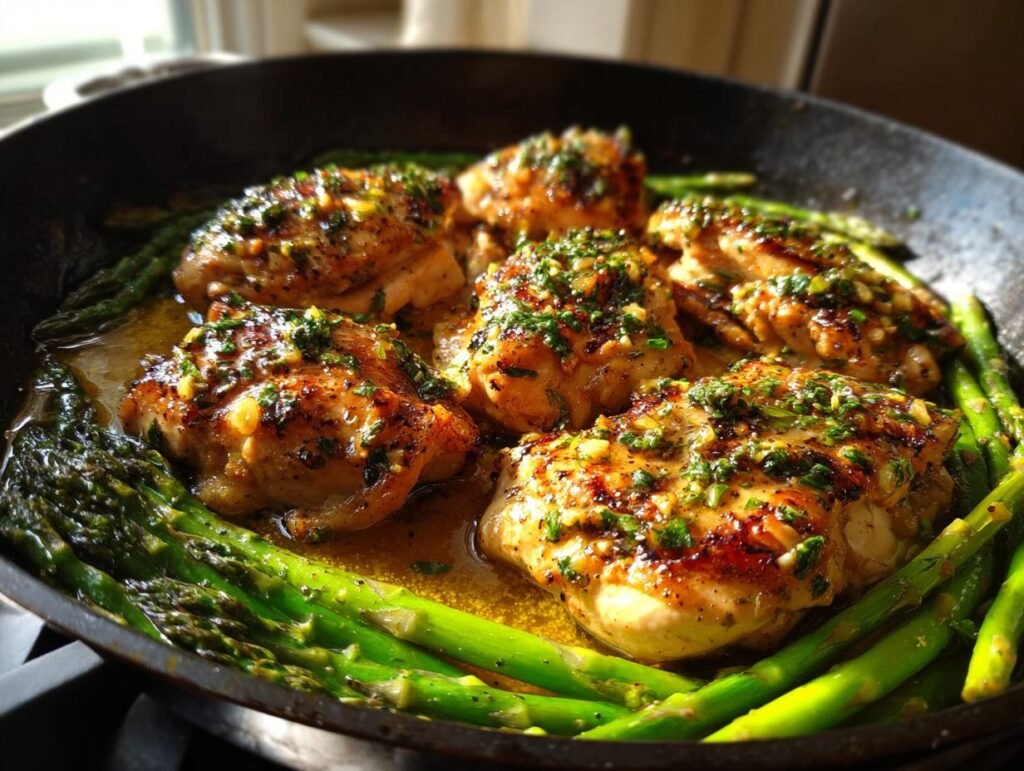 Lemon Garlic Chicken with Asparagus Easy Dinner