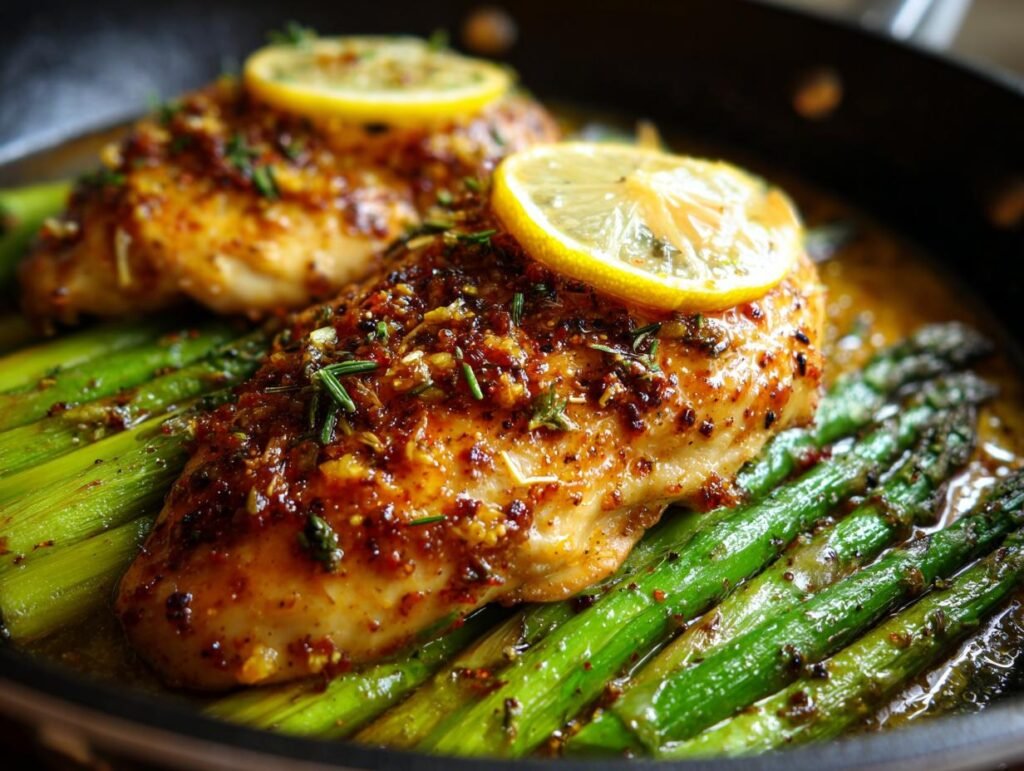 Lemon Garlic Chicken with Asparagus Easy Dinner