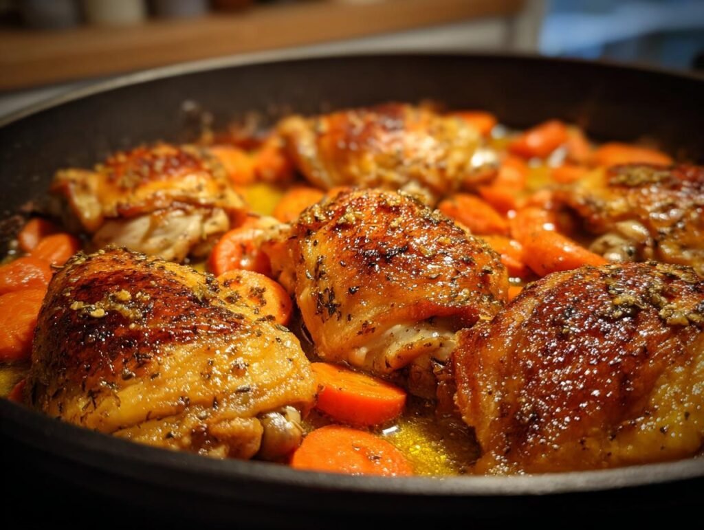 Lemon Garlic Chicken with Carrot Easy Dinner