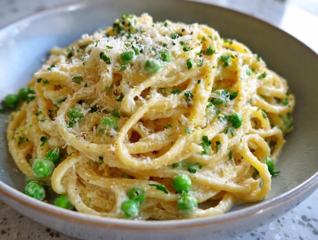 Lemon Peas Creamy Pasta Dinner